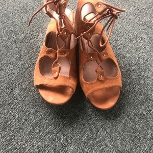 TopShop Gold Block Sandals